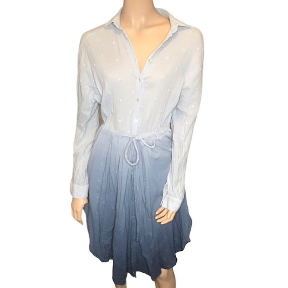 Free People Button Down Maxi Oversize Shirt Dress - Picture 2 of 6